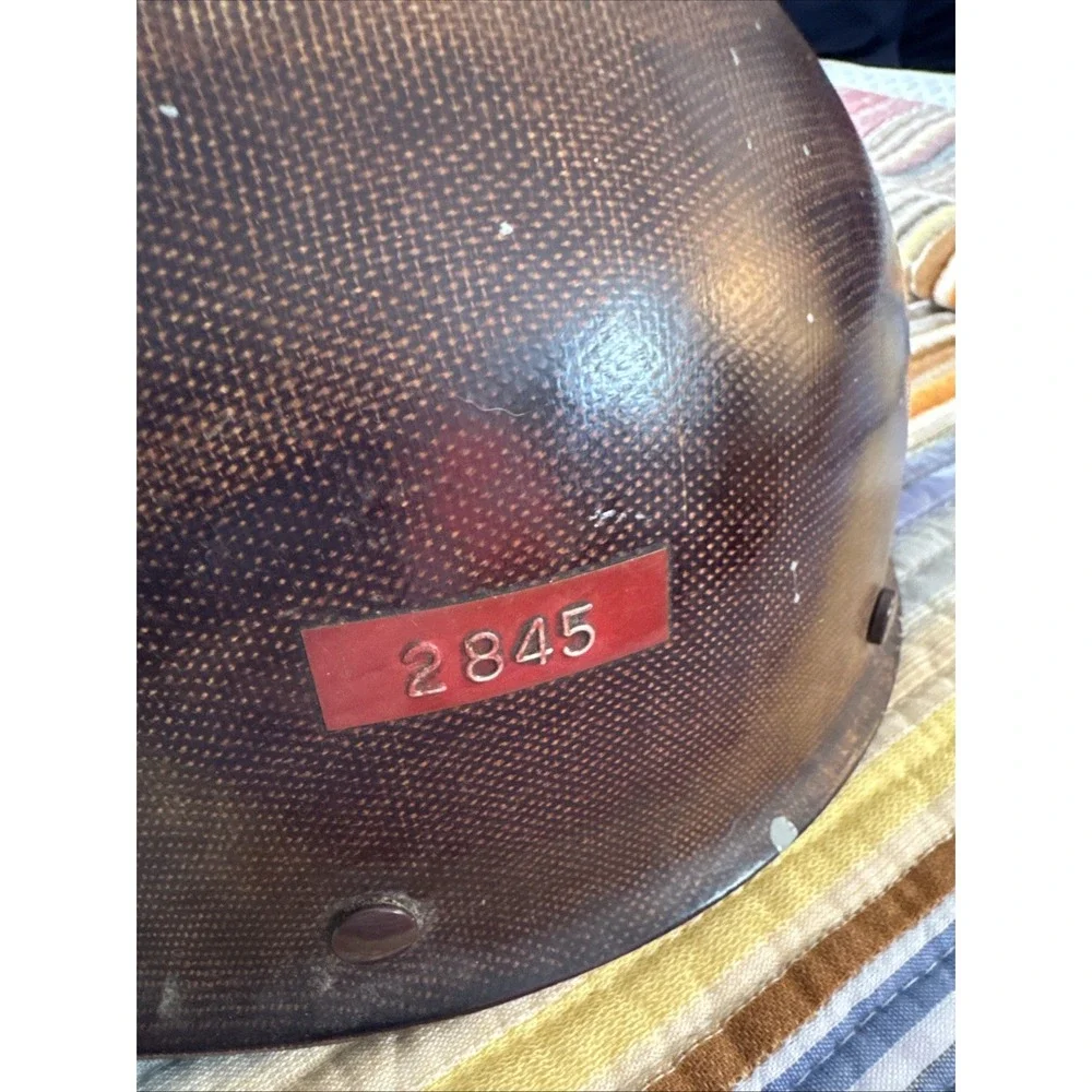 Vtg 1950s MSA Skullgard Steel Workers Coal Miners Fiberglass Hard Hat Used
